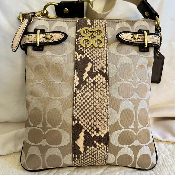 Coach Crossbody Purse with Python details - Picture 2 of 16